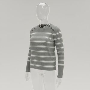 Liz Claiborne Gray Striped Women's Sweater